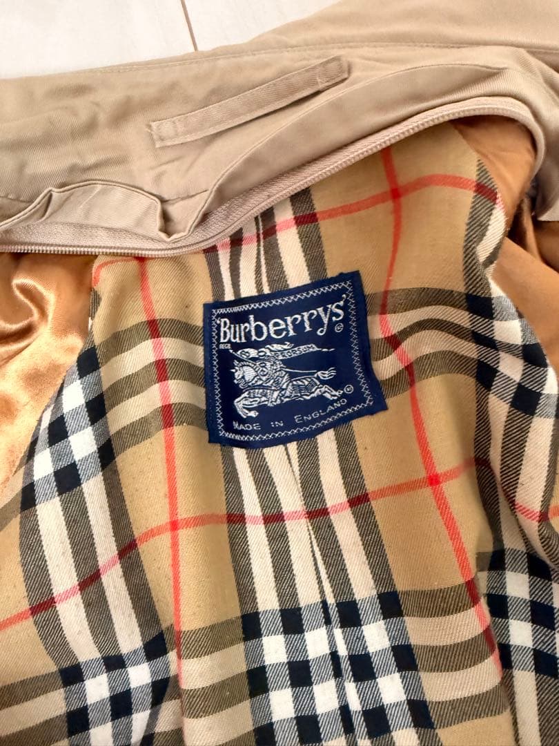 バーバリー トレンチコート 英国製 ロング丈 ベージュ ヴィンテージ1983年製