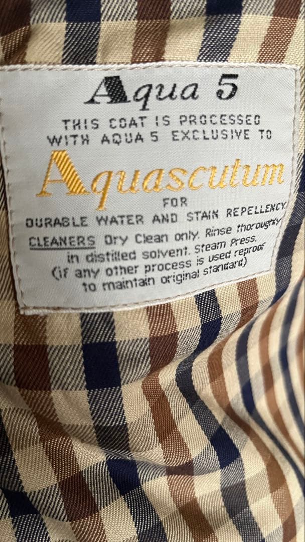 美品！ヴィンテージ　Aquascutum KINGSWAY ウールライナー付