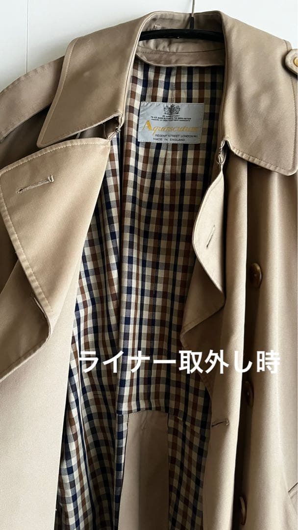 美品！ヴィンテージ　Aquascutum KINGSWAY ウールライナー付