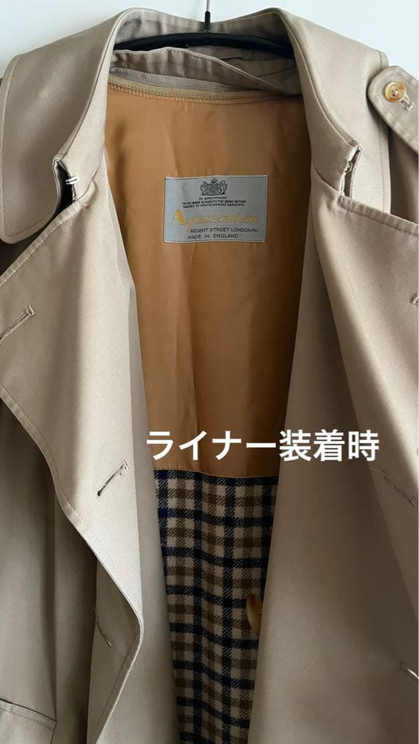 美品！ヴィンテージ　Aquascutum KINGSWAY ウールライナー付