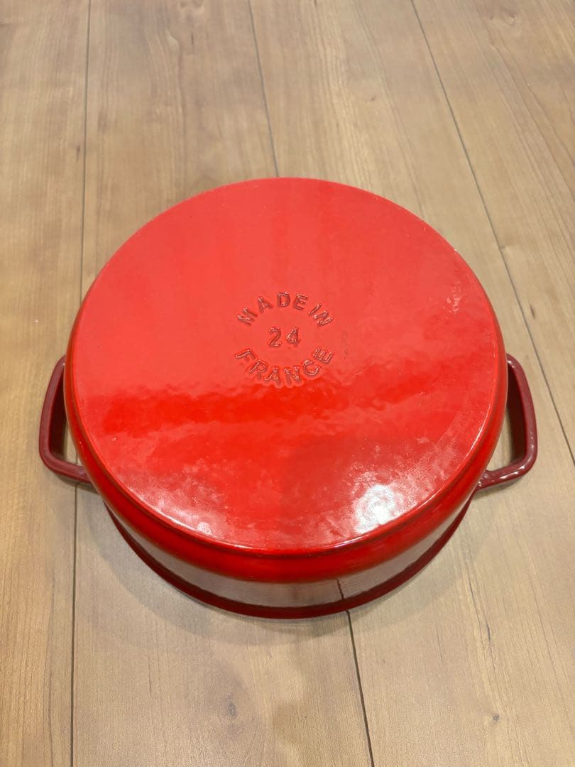 STAUB ストウブ 鋳物ホーロー鍋 ピコ・ココット 24cm ラウンドチェリー