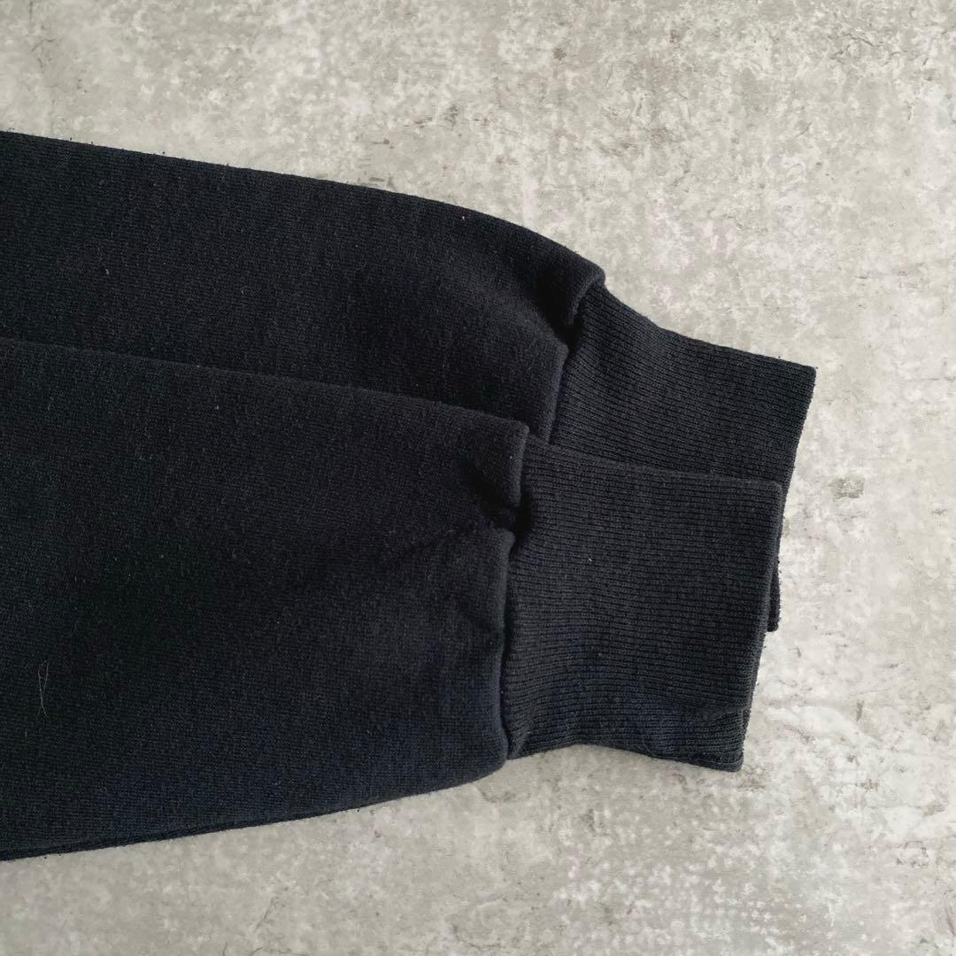 希少サイズ 90s ラッセル 無地 ジップ パーカー 黒 ブラック USA製 M