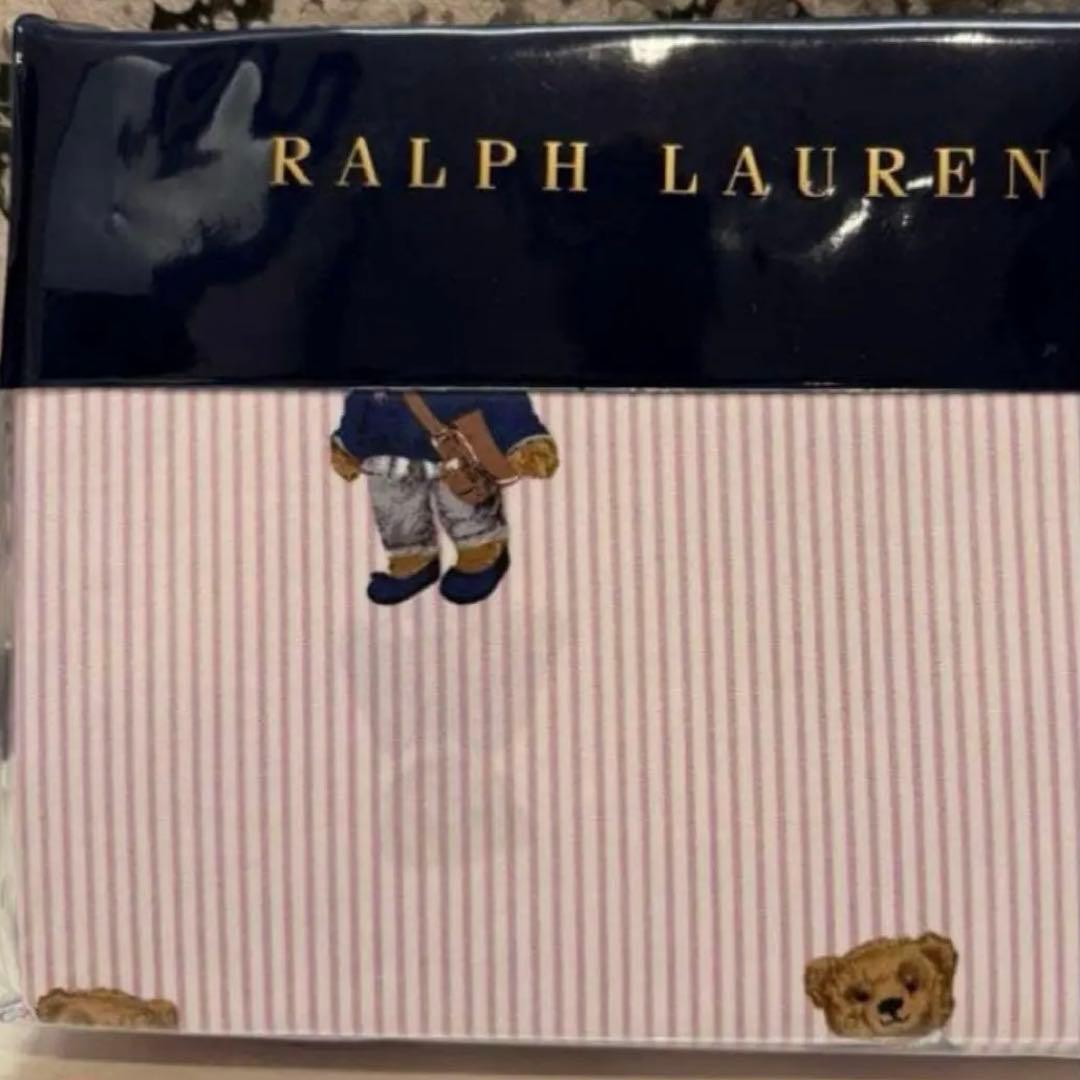 Ralph Lauren フィットシーツ シングル　ポロベア　希少なピンク