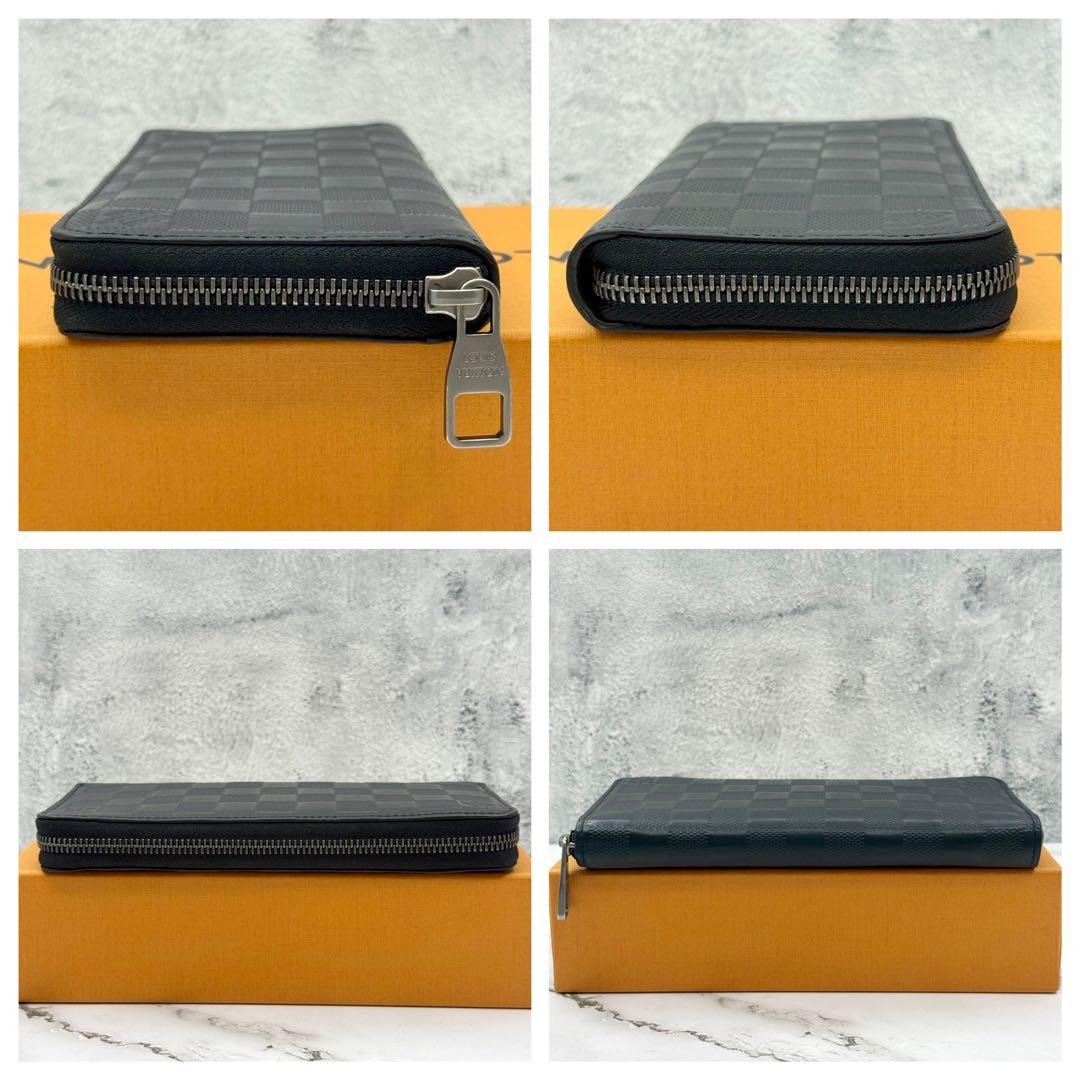 【新品同様】ルイヴィトン 長財布 ジッピー ヴェルティカル ダミエ アンフィニ