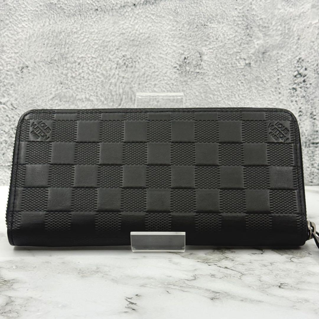 【新品同様】ルイヴィトン 長財布 ジッピー ヴェルティカル ダミエ アンフィニ