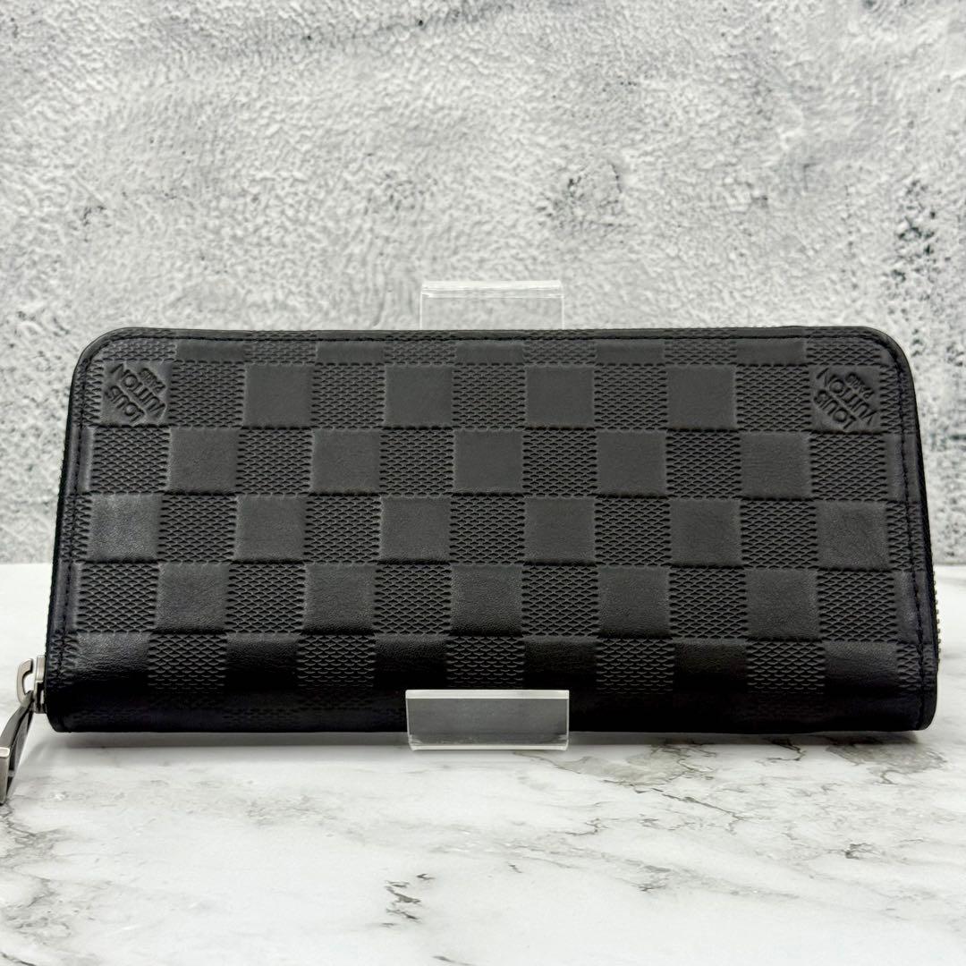 【新品同様】ルイヴィトン 長財布 ジッピー ヴェルティカル ダミエ アンフィニ