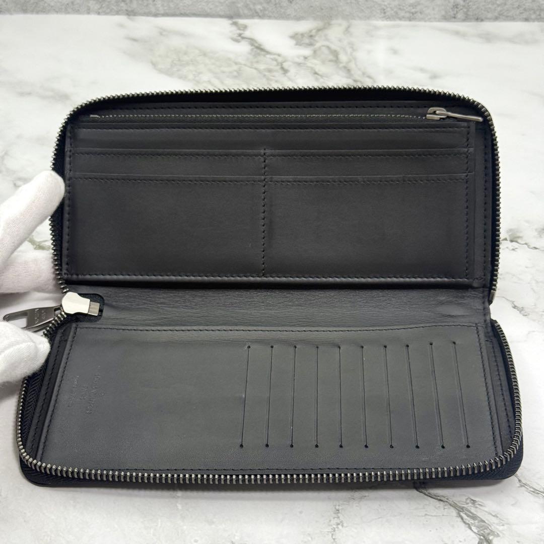 【新品同様】ルイヴィトン 長財布 ジッピー ヴェルティカル ダミエ アンフィニ