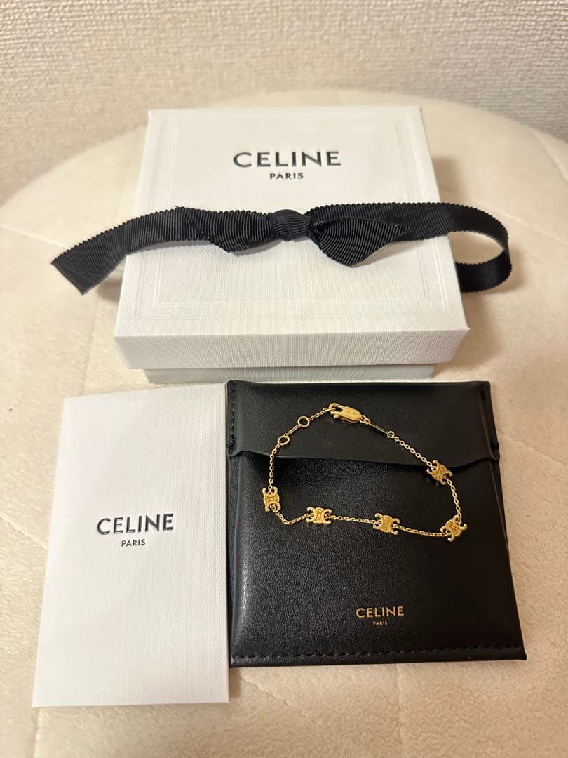 セリーヌ トリオンフ ミニトリオンフ ブレスレット ゴールドフィニッシュ ブラス