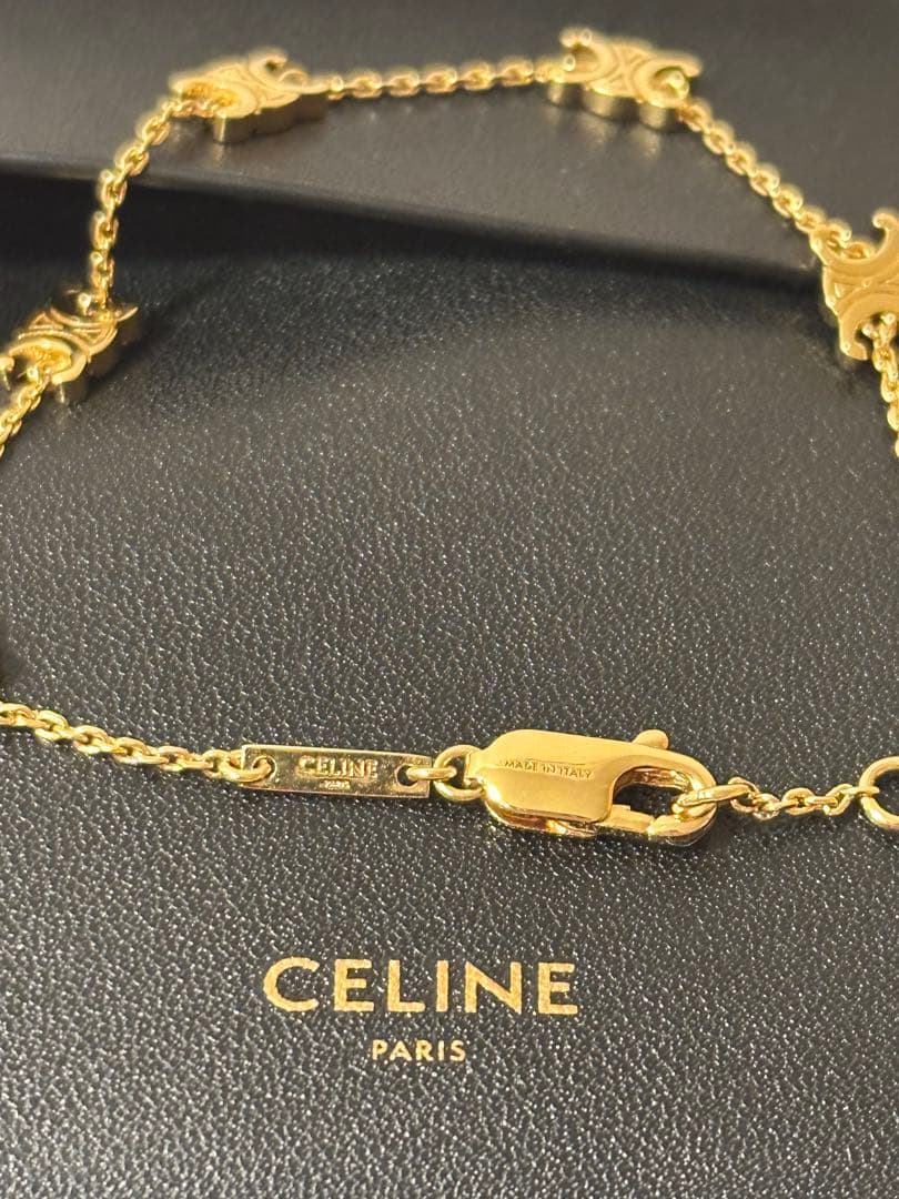 セリーヌ トリオンフ ミニトリオンフ ブレスレット ゴールドフィニッシュ ブラス