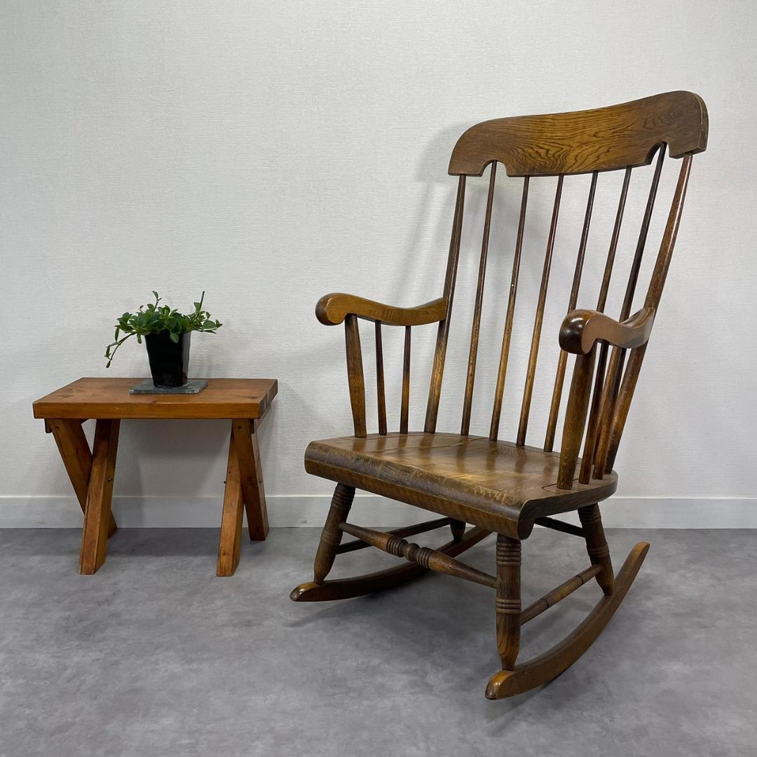 ヴィンテージ ロッキングチェア 飛騨産業 キツツキマーク 旧ロゴ ビンテージ