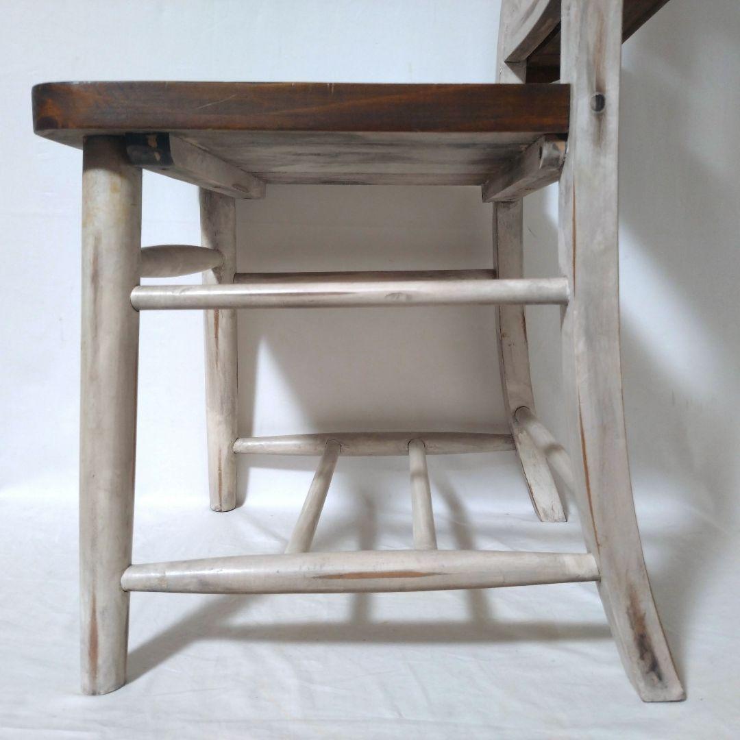 チャーチチェア　木製　アンティーク調　ヴィンテージ風　十字架　ダイニングチェア