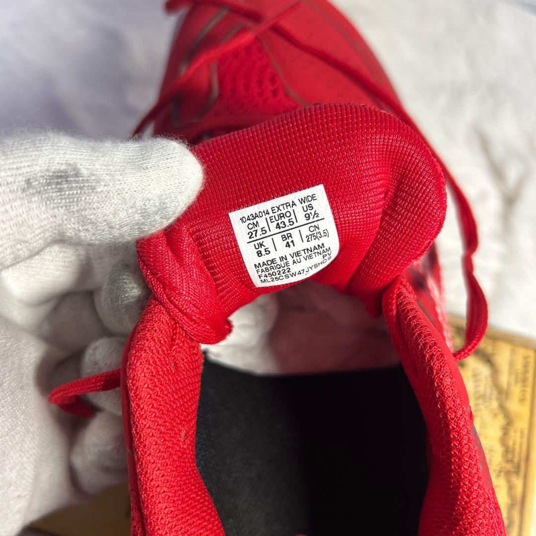 アシックスasics プレステージライト4 ワイド　 オムニ　クレー　赤　テニス