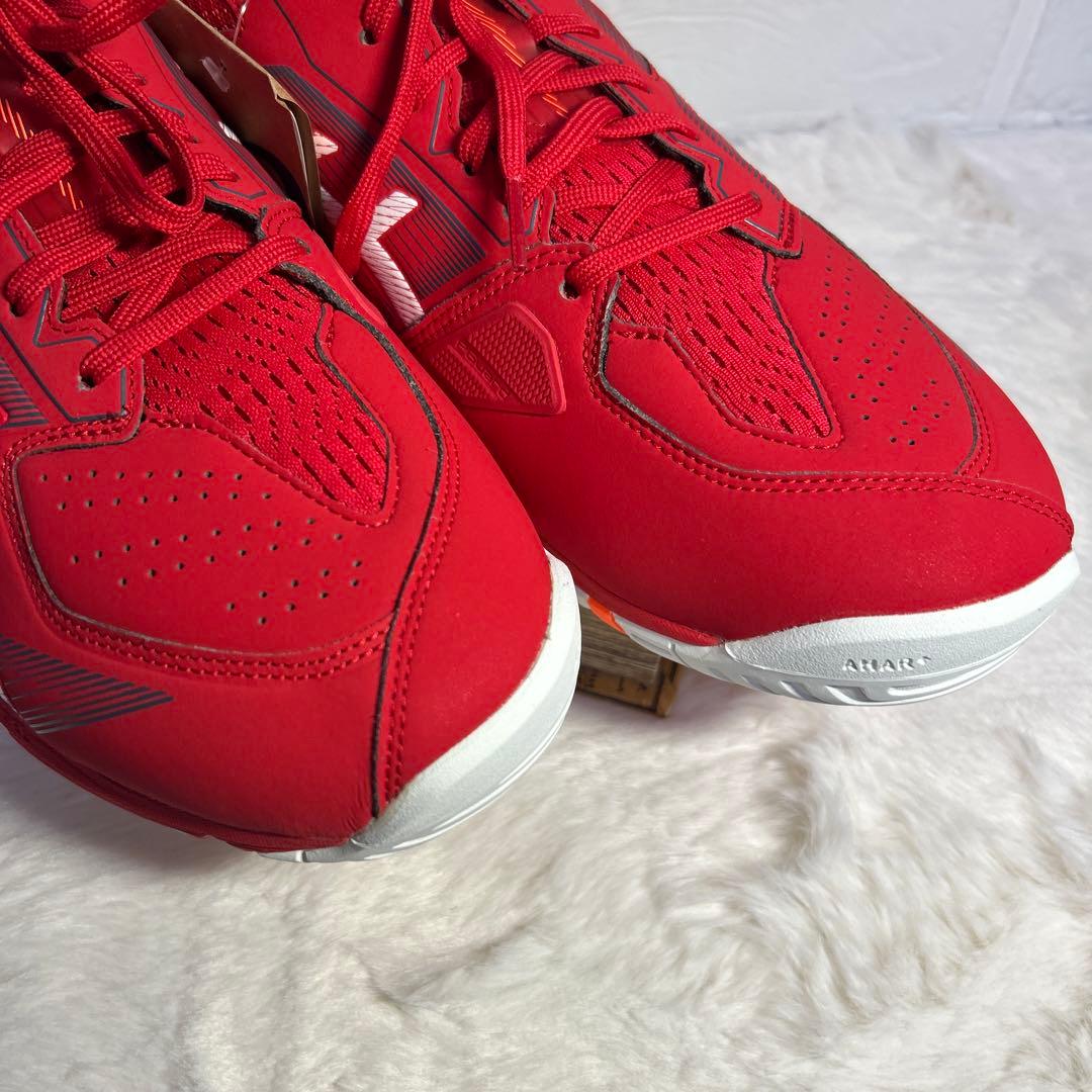 アシックスasics プレステージライト4 ワイド　 オムニ　クレー　赤　テニス