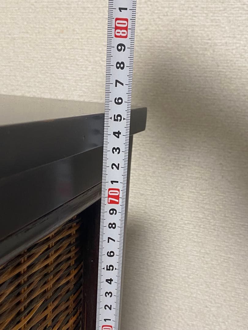 ニッセン　アジア風 レトロ　籐家具 ラタン チェスト　縦型 引き出し4個