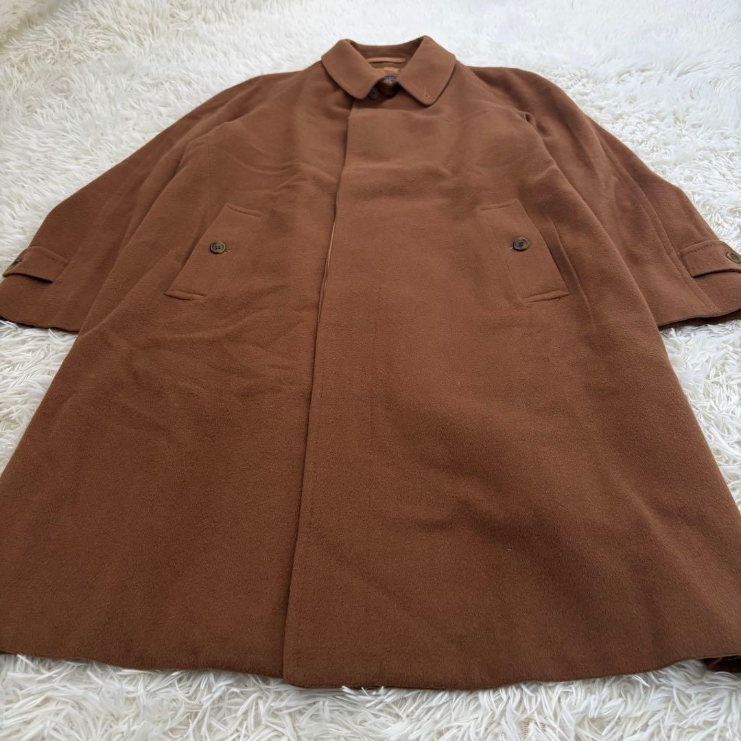 Burberrysバーバリー カシミヤ100ステンカラー コートメンズL相当