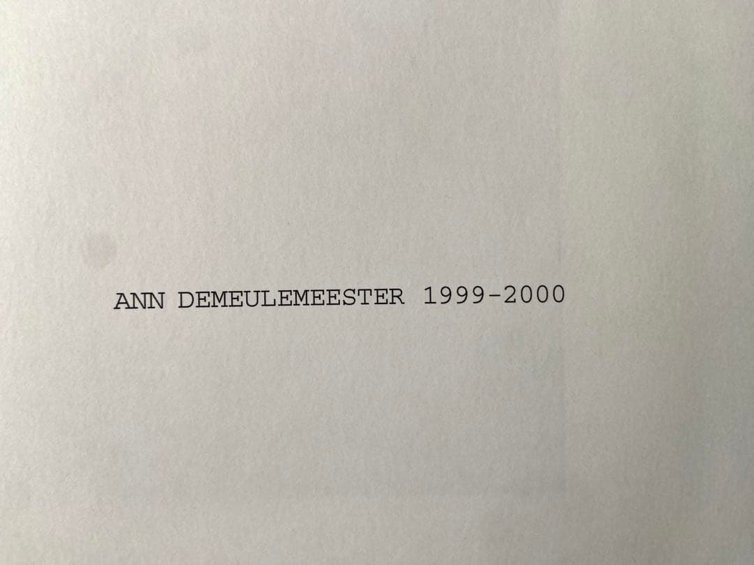 ANN DEMEULEMEESTER 1999-2000AW ルックブック
