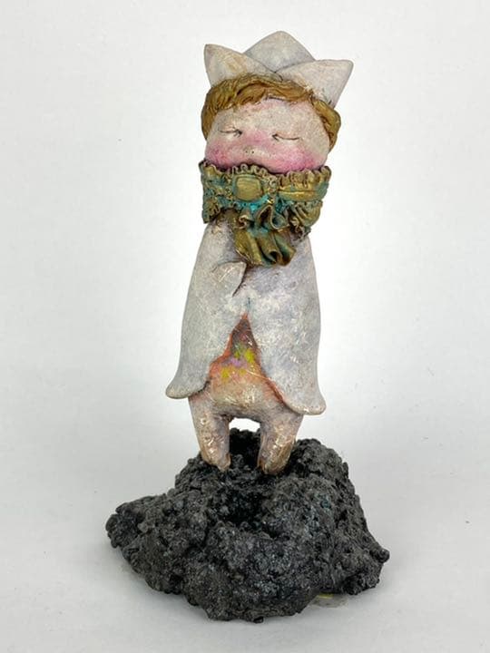 植田明志 うえだあきし 造形作品 虹を歌う子ども 作家 オブジェ ドール アート