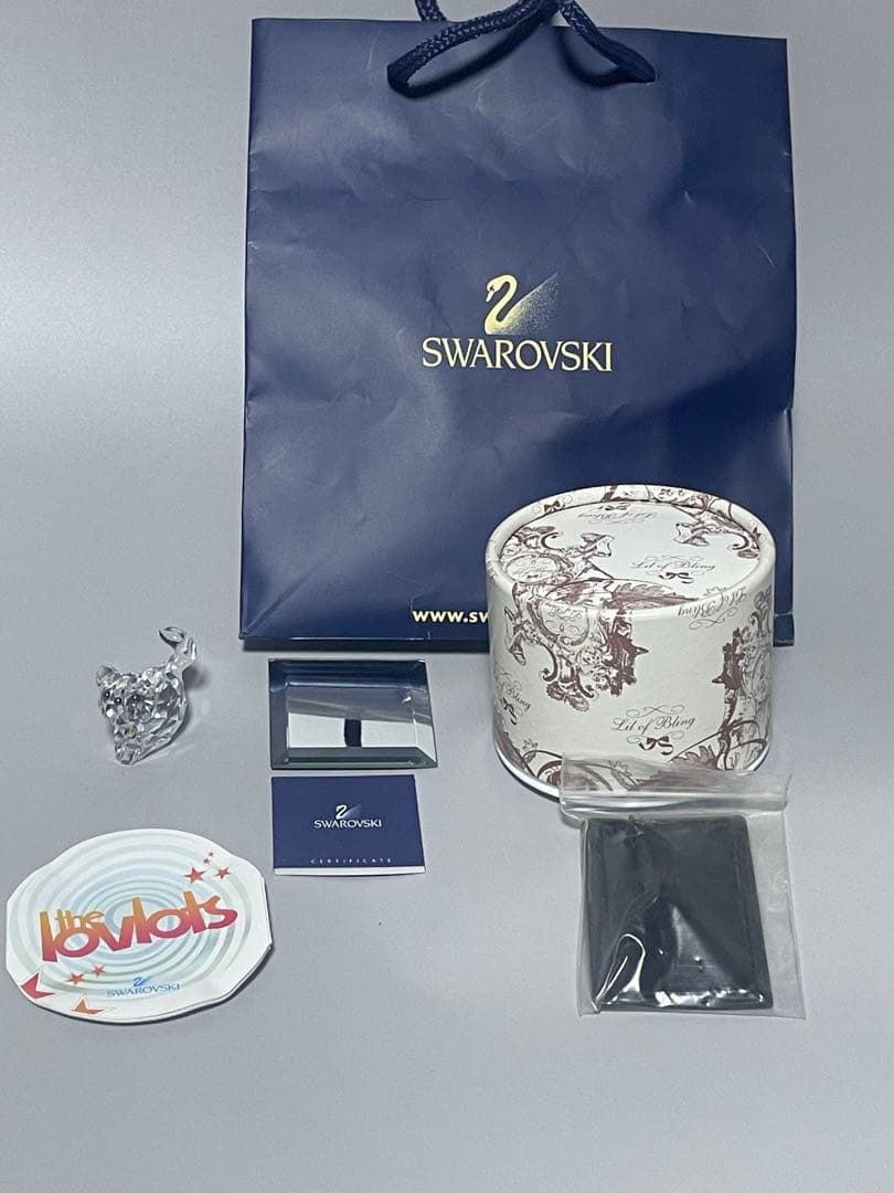 ❤︎新品・未使用•希少❤︎SWAROVSKI❤︎lovlots❤︎ネコ 置物廃盤