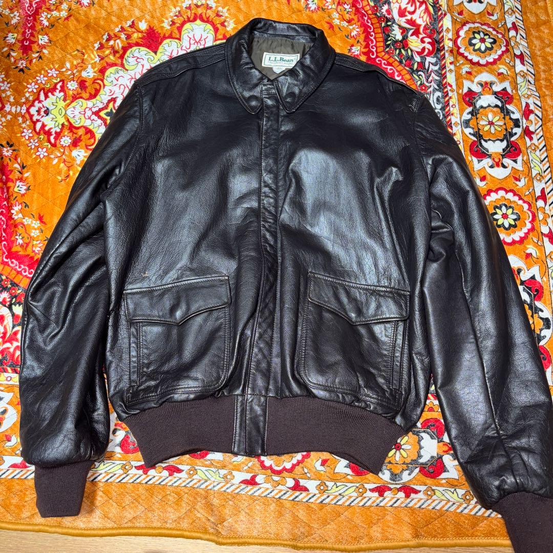 80s llbean a2 レザー　ビックサイズ　46 美品
