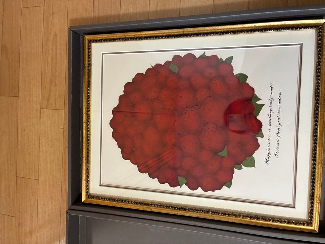 赤い花束 フレーム付き　バラ108本　薔薇　押し花