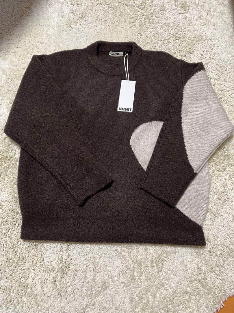 NKNIT ブラウン ハートニット