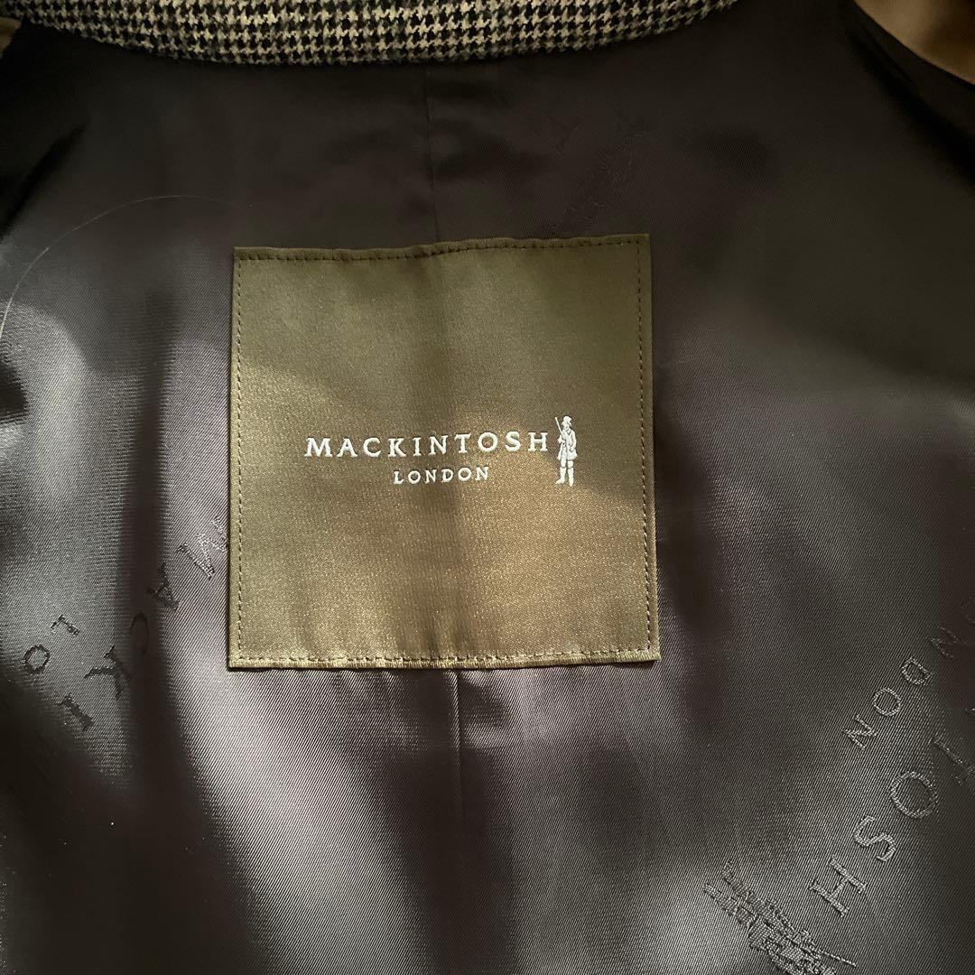 マッキントッシュロンドン　トレンチコート　ウールグレー系サイズLL