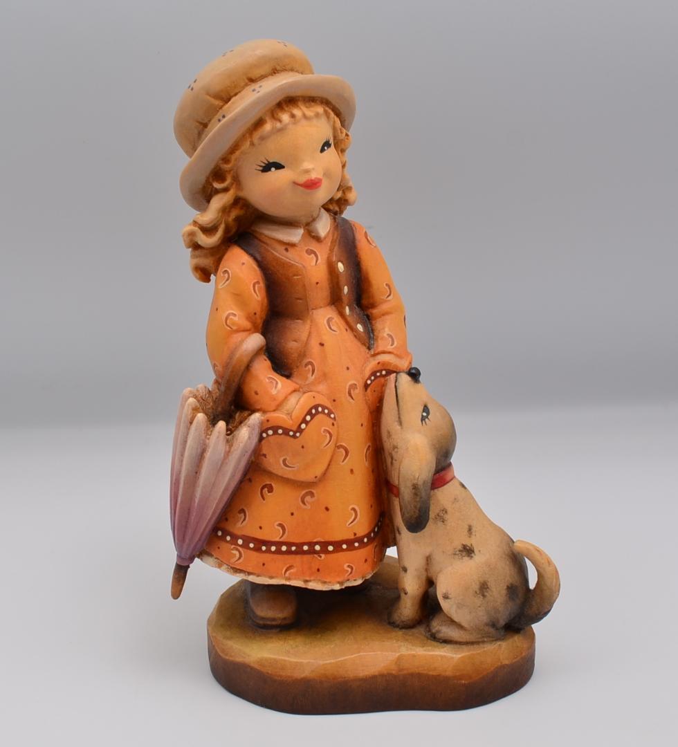少女と仔犬　アンリ　ANRI　イタリア　高さ16ｃｍ　限定品　ご成約済み