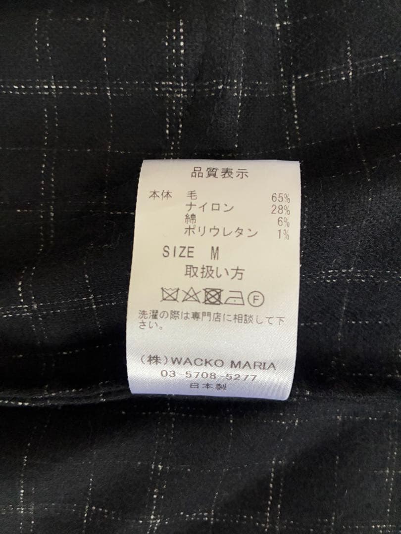 トップス WACKO MARIA BLURRED CHECK GOWN COAT