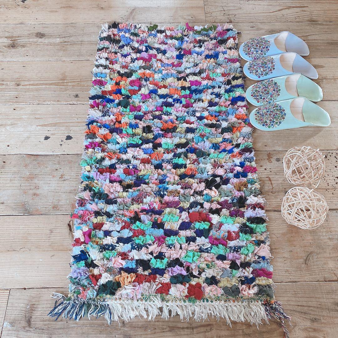 モロッコ ボシャルウィット Boucherouite ラグ カーペット③