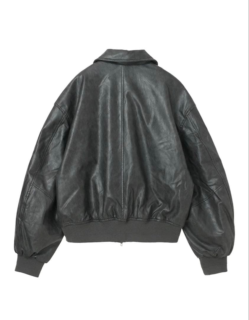ジャケット・アウター NKNIT synthetic leather padded jacket