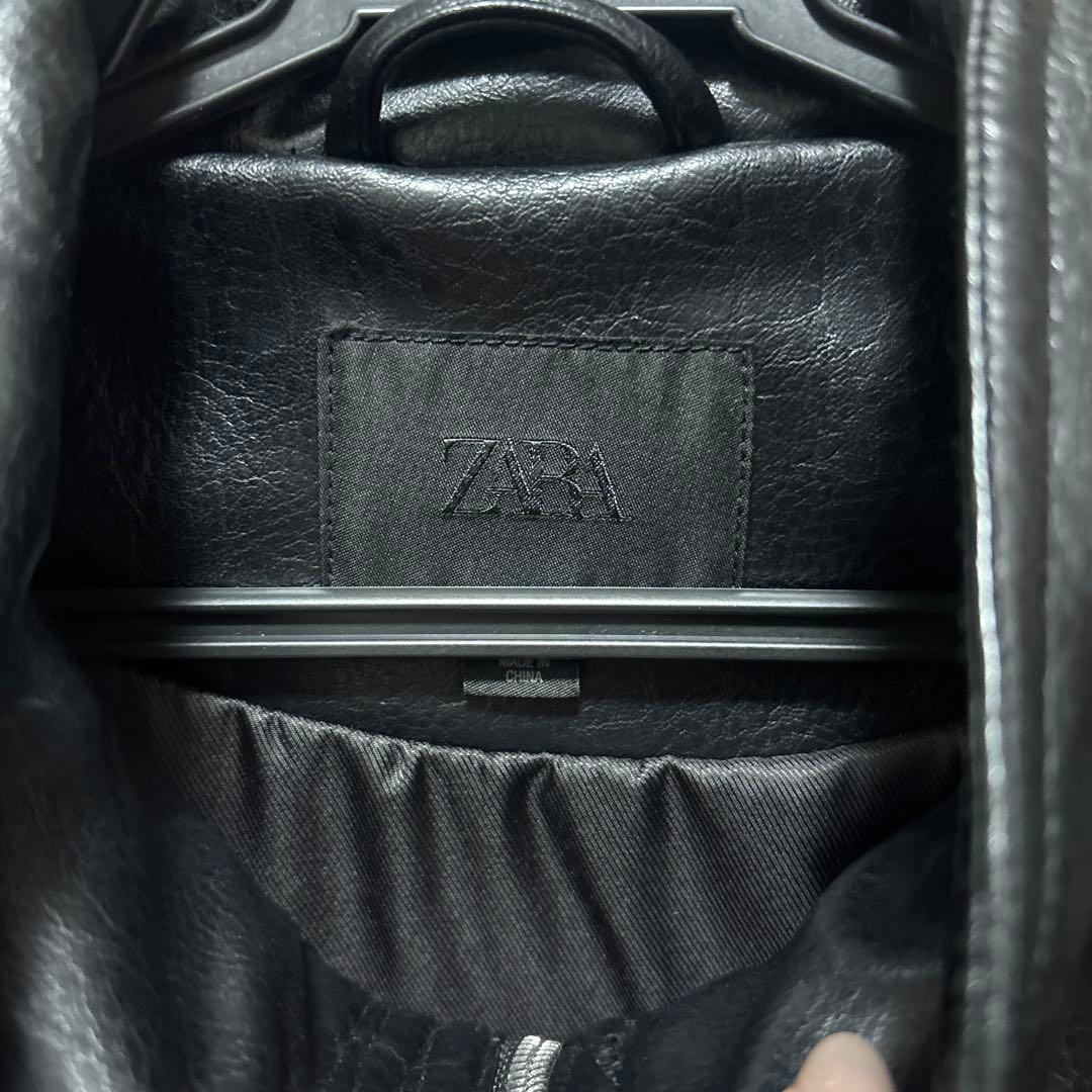 ZARA ブラックレザージャケット　今期新作　最終値下げ