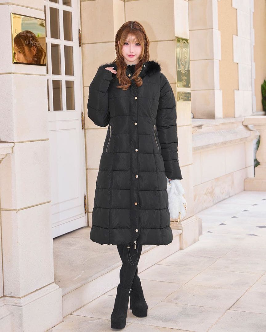 新品タグ付き シェリミー Cherimi ロングファイバーダウン Rady 黒