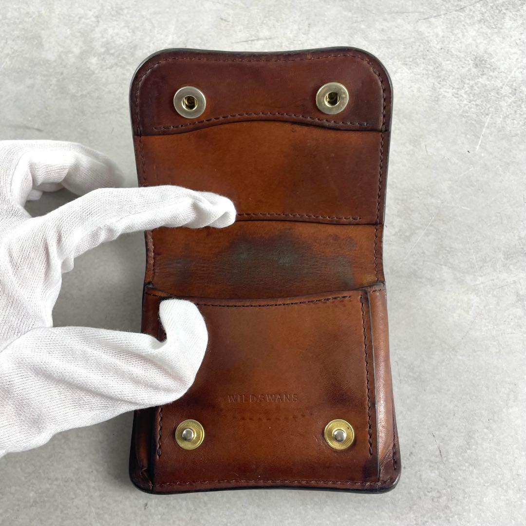 入手困難✨ ワイルドスワンズ ケース 財布 バイカラー ブラウン系 レザー