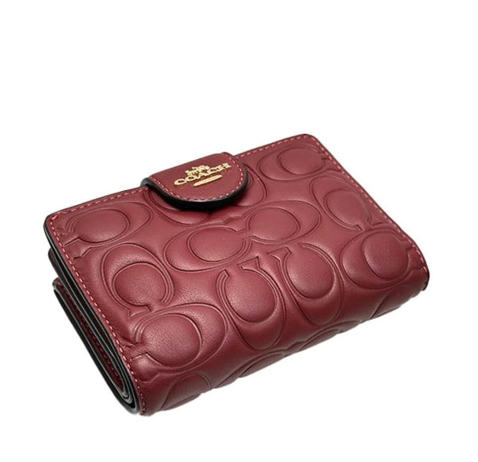 新作.コーチ COACHミディアム コーナー ジップ ウォレット・シグネチャー