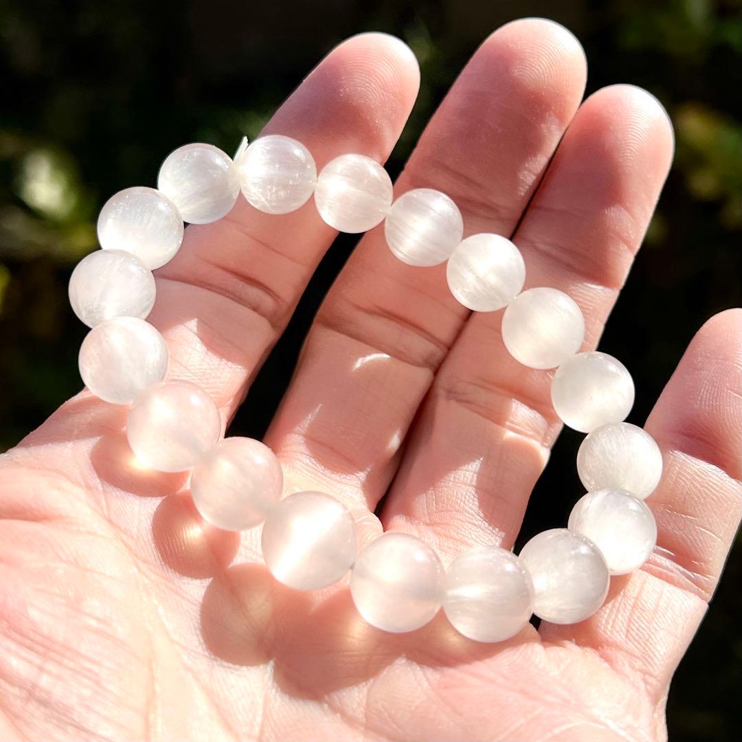 最高級　針並みが綺麗　ホワイトサゲニティッククォーツブレスレット 4