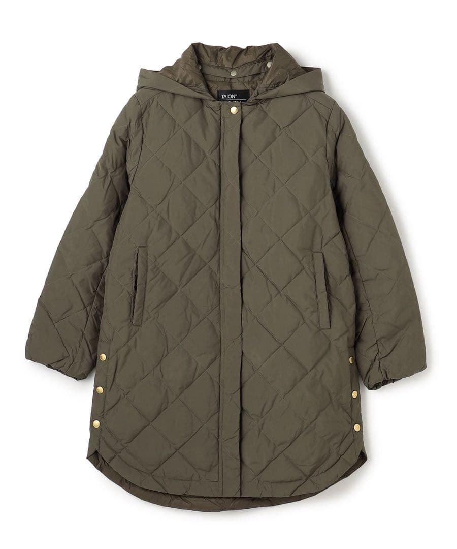 【UNFILO×TAION】2WAY キルティングコート カーキ S