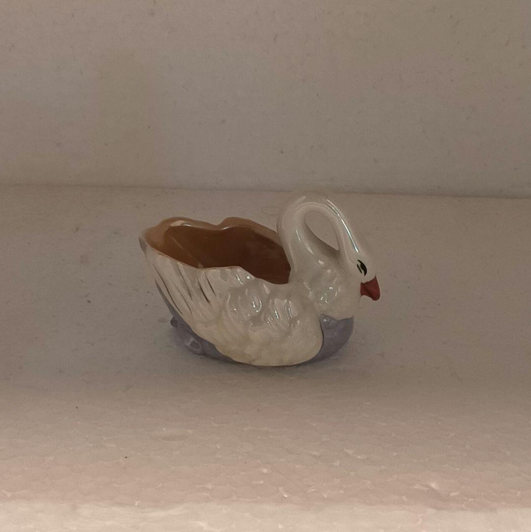 オールドノリタケ　ラスター彩　オランダ少女とスワン