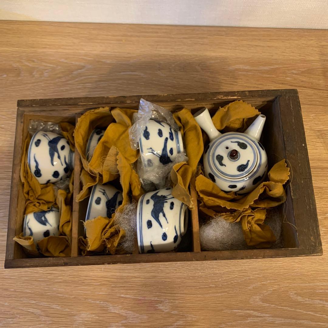 初代 道八 茶器　　鹤の図　259