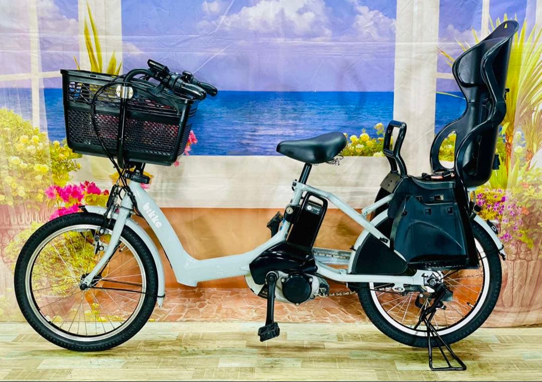 Y2232人気モデル！ビッケ12AH⭐️ブリヂストン子供乗せ電動アシスト自転車