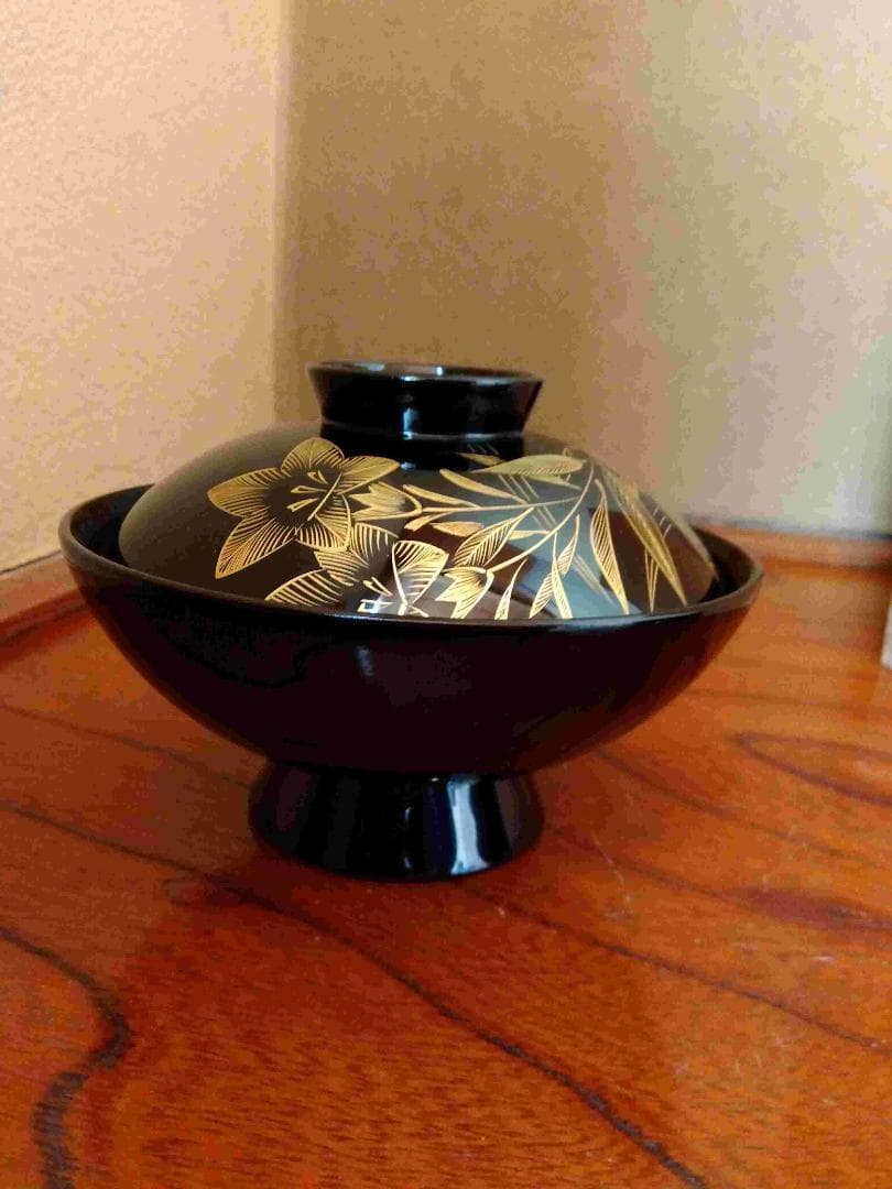 輪島本漆器 椀 10個セット 金色模様 木箱付き