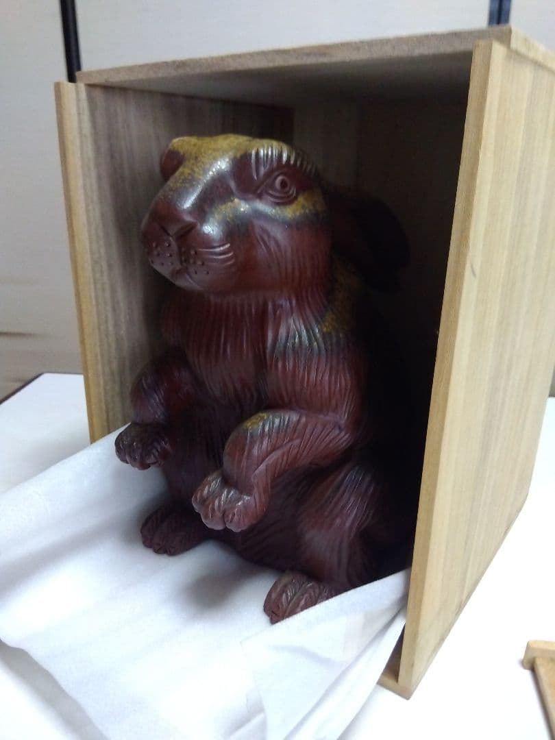 備前焼干支置物　卯　うさぎ　安土窯