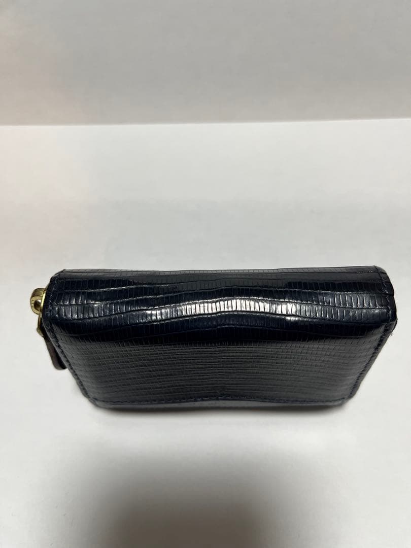 【美品】GANZO ガンゾ　リザード　トカゲ革　小銭入れ　ネイビー