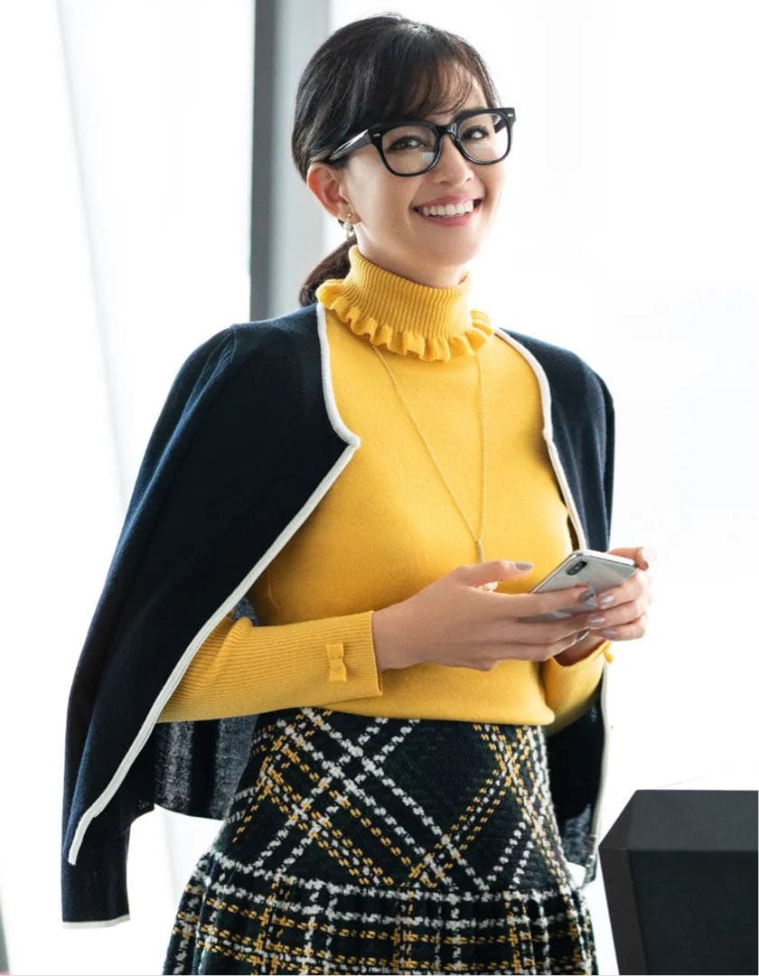 エムズグレイシー　フリル襟　タートルネックニット　サイズ40