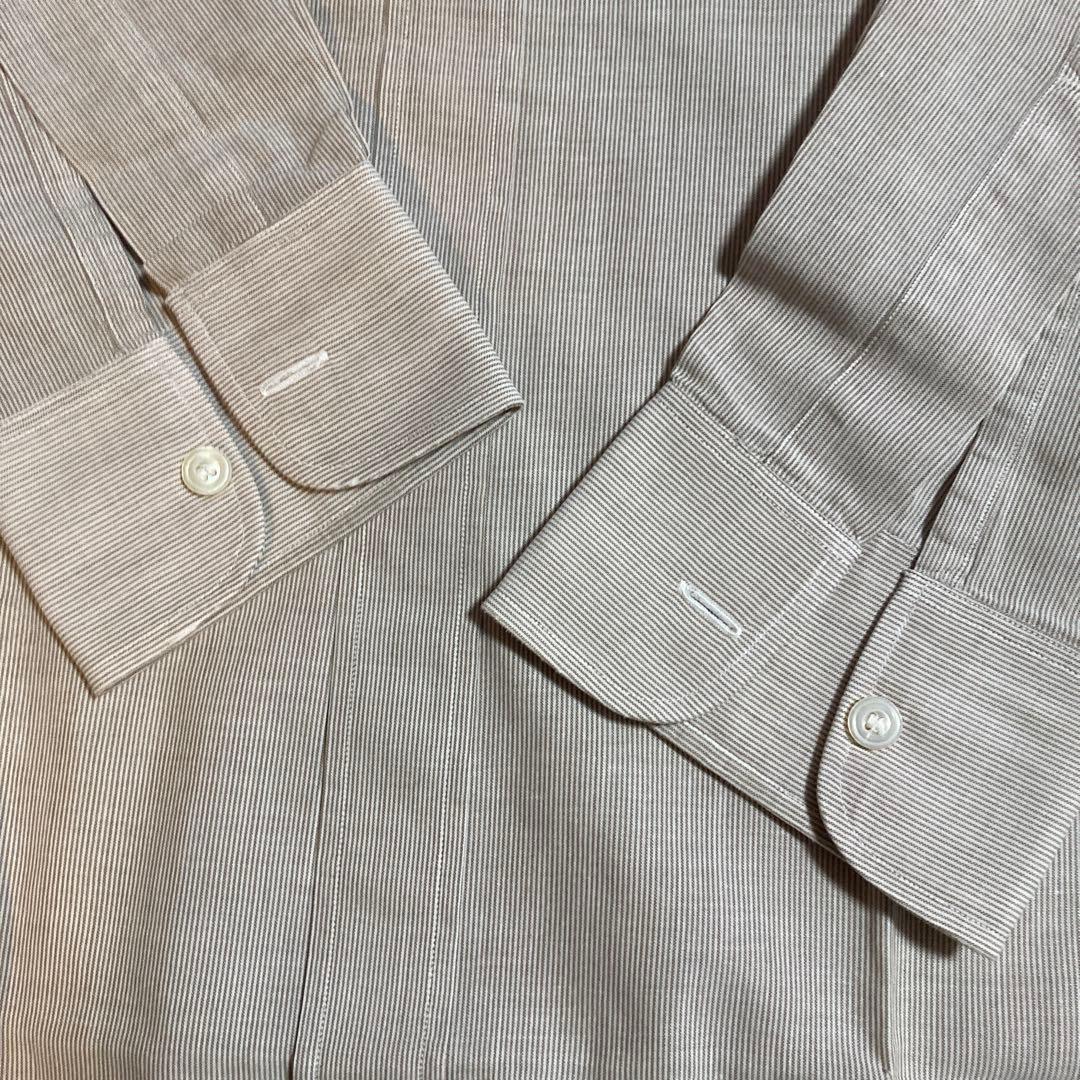 Charvet シャルべ　ストライプ 長袖シャツ　クリーニング済　フランス製