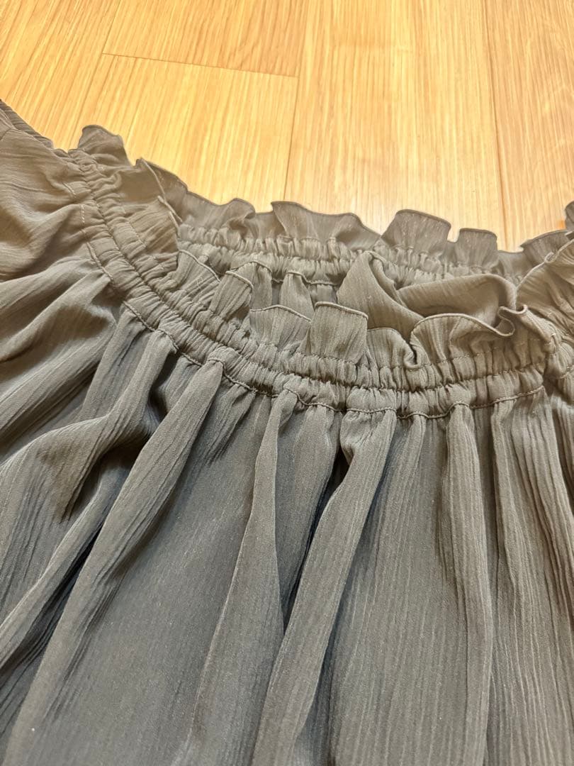 【一度着用美品】shellerシェリエ2wayオフショルフリルブラウスブラック
