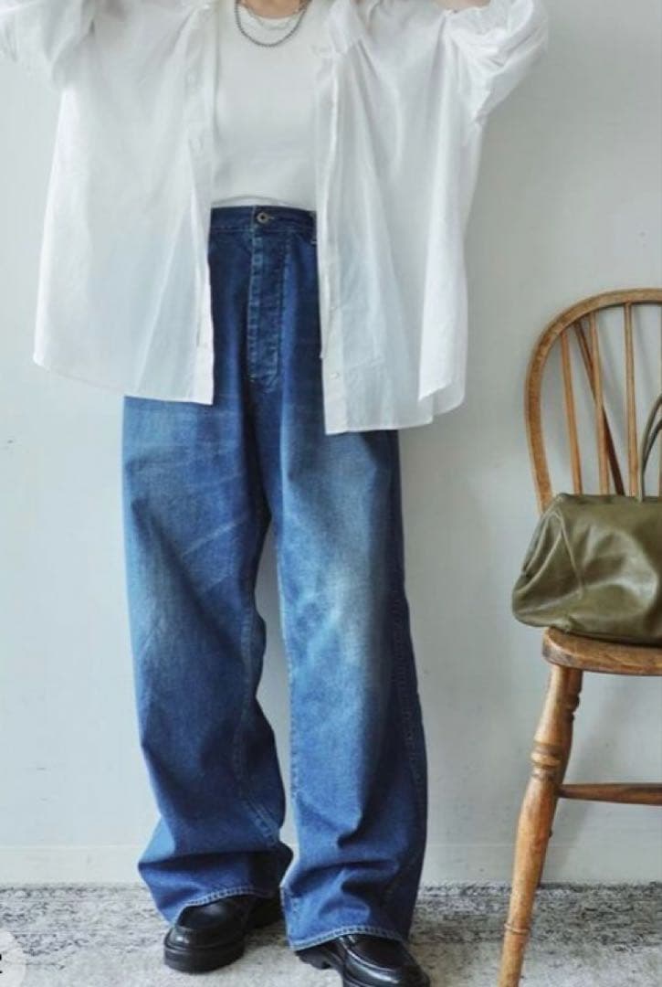 【chimala】 DENIM WAIST ADJUSTABLE PANTS