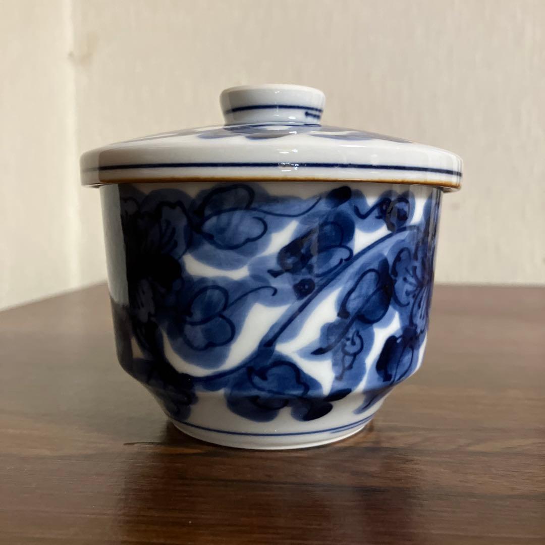 新品未使用　京焼　清水焼 京泉工芸　茶碗蒸し　五客揃え