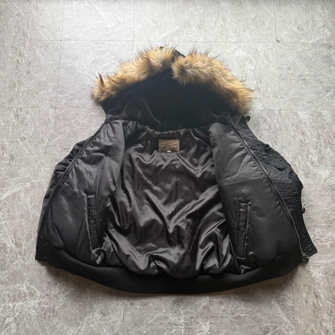 ALPHA INDUSTRIES N2B フライトジャケット　ファー　短丈　黒