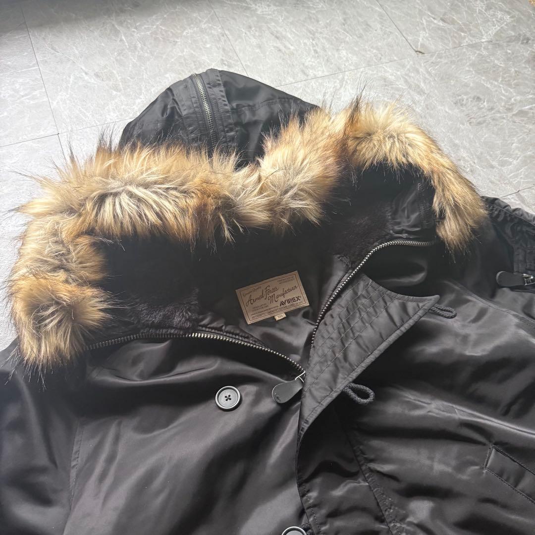 ALPHA INDUSTRIES N2B フライトジャケット　ファー　短丈　黒