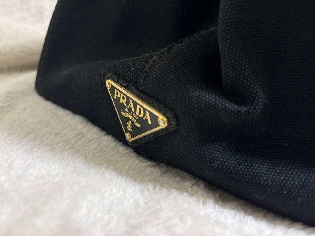 ✨ 【美品】PRADA カナパ M 黒 キャンバス ✨ 即購入可✨